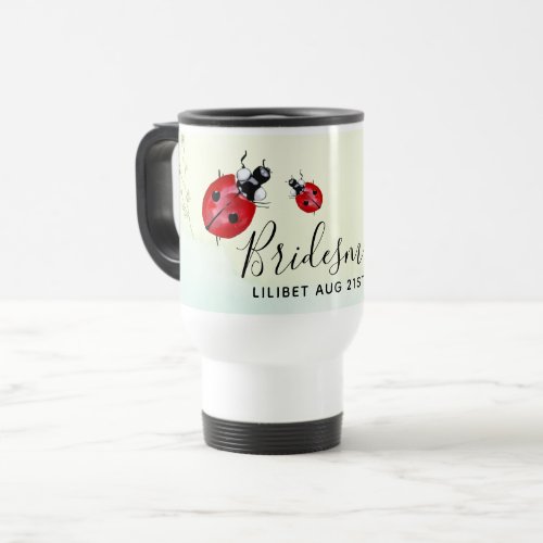 BUDGET Bridesmaid Bridal Party Gifts LADYBUGS Travel Mug