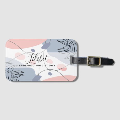 BUDGET Bridesmaid Bridal Party Gifts Pink Blue Luggage Tag