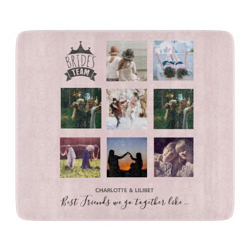 BUDGET Bridesmaid Gifts PHOTO COLLAGE Quotes BFF Cutting Board