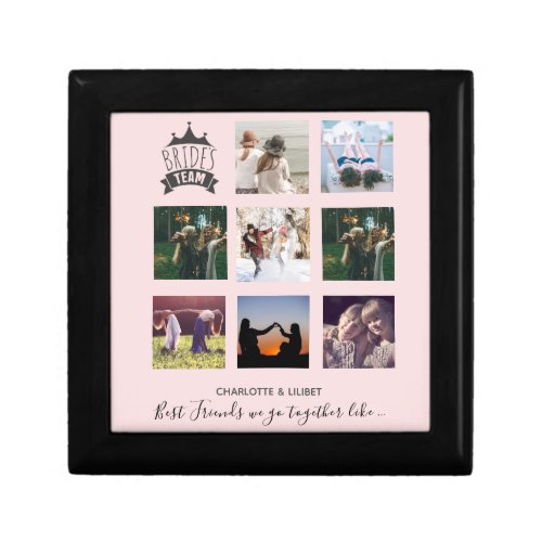 BUDGET Bridesmaid Gifts PHOTO COLLAGE Quotes BFF Gift Box