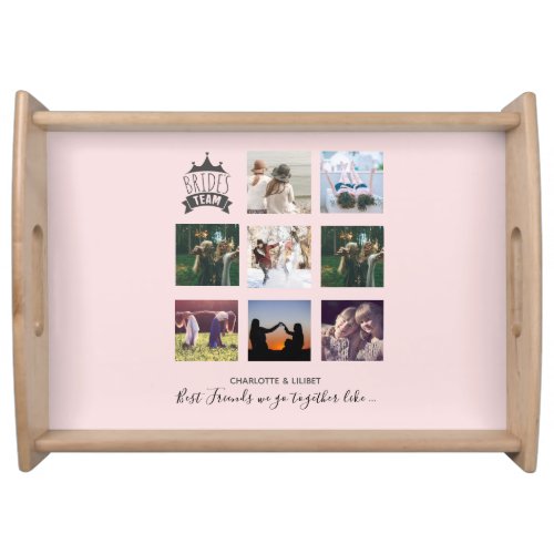 BUDGET Bridesmaid Gifts PHOTO COLLAGE Quotes BFF Serving Tray