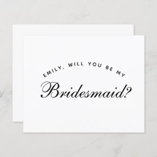 Budget Bridesmaid Proposal Simple Minimalist