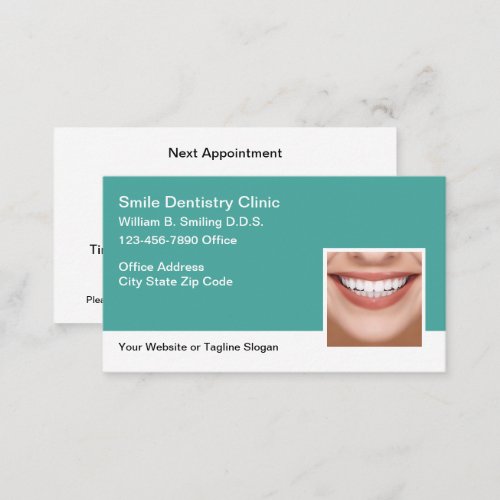 Budget Bright Cheerful Dentist Appointment Cards