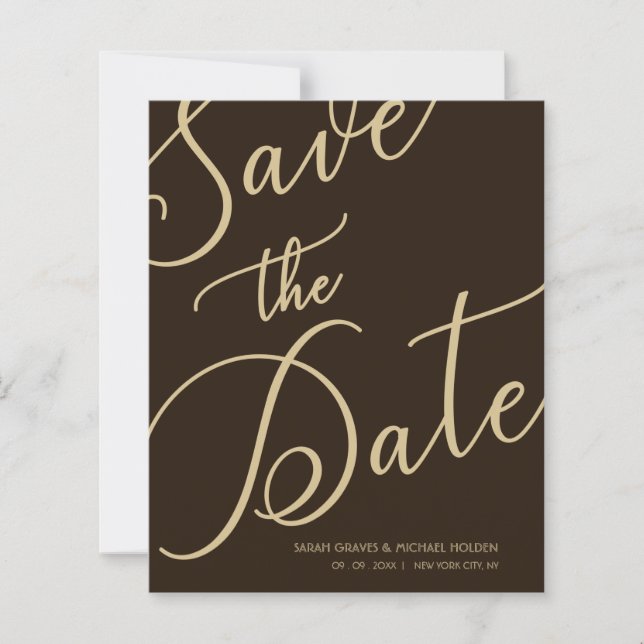 Budget Brown Chic Photo Minimal Whimsical Script (Front)