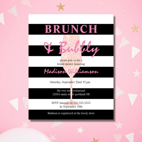 Budget Brunch and Bubbly Pink Glitter Champagne