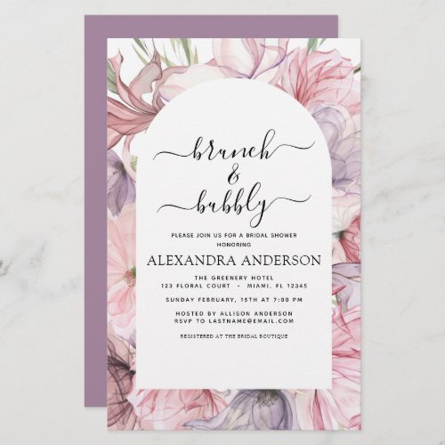 Budget Brunch  Bubbly Boho Purple Bridal Shower