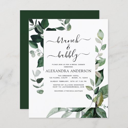 Budget Brunch  Bubbly Bridal Shower Greenery