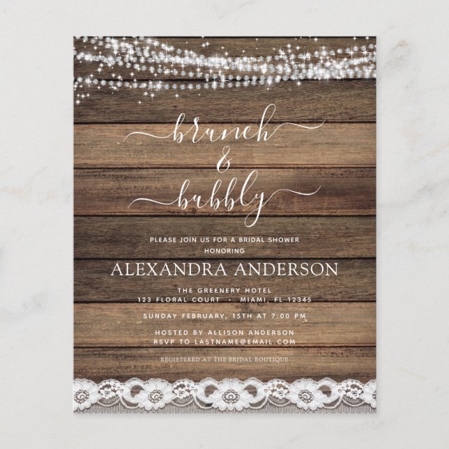 Budget Brunch & Bubbly Rustic Farmhouse (Front)