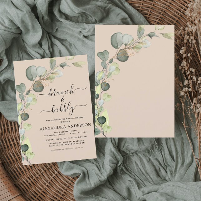 Budget Brunch & Bubbly Terracotta Invitation (Creator Uploaded)