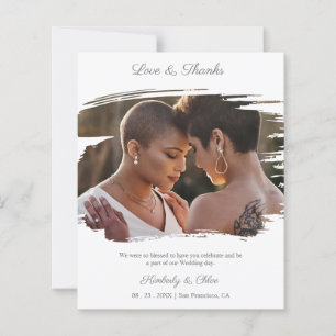 Budget Brushstroke Effect LGBT Wedding Photo 
