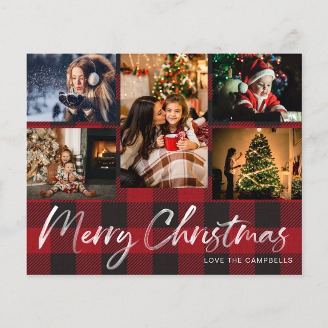 Budget Buffalo Check Plaid 5 Photo Flyer (Front)