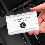 Budget Bulk Staff Logo Business Card Cases<br><div class="desc">Budget company logo business card cases designed as business card holders for your field staff or office personnel in a simple logo template you can replace with your own company logo or graphic and two lines of editable text for your business name and staff member name as a online template...</div>