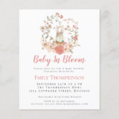 Budget Bunny Baby in Bloom Girl Baby Shower Invite (Front)
