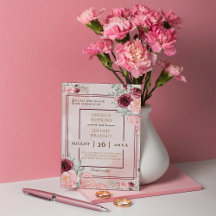 Budget Burgundy Gold & Blush Pink Floral Wedding