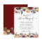 Budget Burgundy Red Orange Floral Wedding Invites