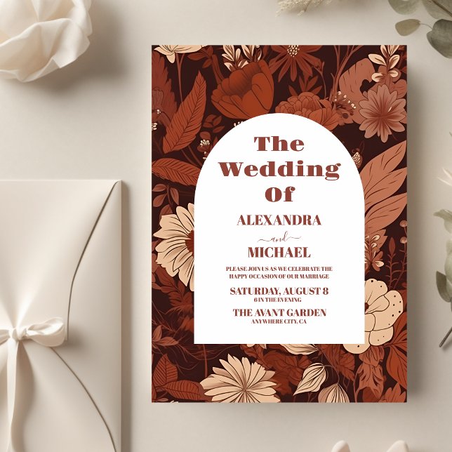 Budget  Burgundy Wildflowers Wedding Flyer (Creator Uploaded)