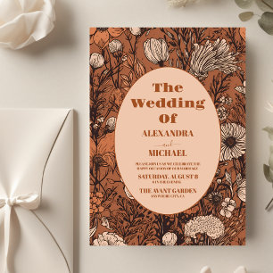 Budget Burnt Orange Wildflowers Wedding