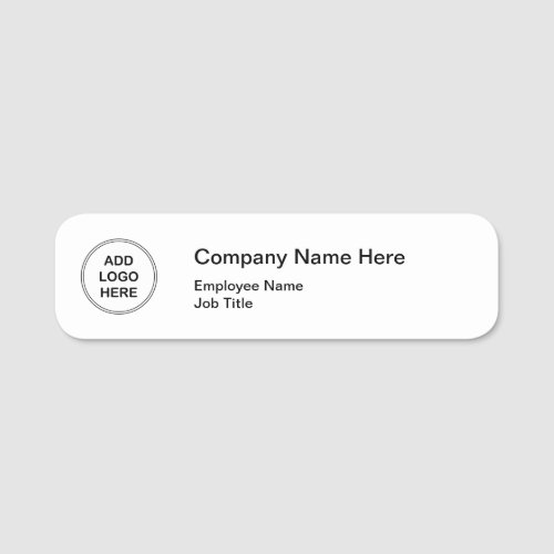 Budget Business Add Your Logo Name Tag Design