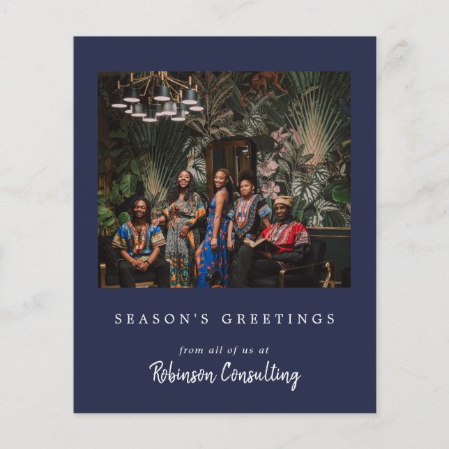 Budget Business Logo Christmas Modern Team Photo (Front)