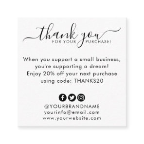 Budget Business Logo Company Custom Thank You Card