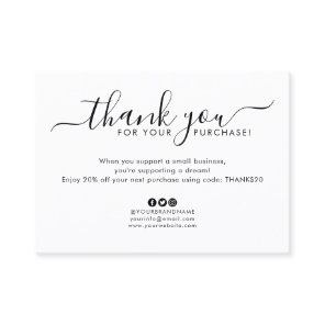 Budget Business Logo Company Custom Thank You Card