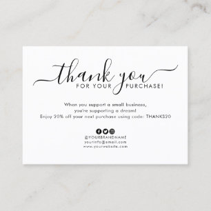 Budget Business Logo Company Custom Thank You Card