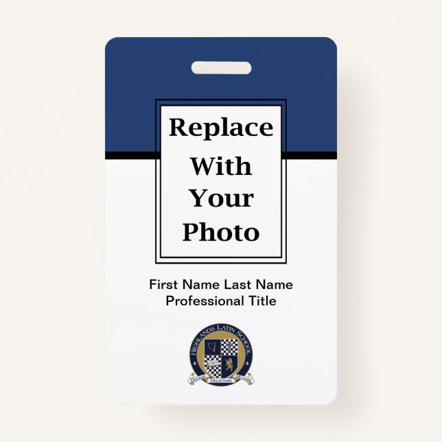 Budget Business Logo Employee Badges And Barcode (Front)