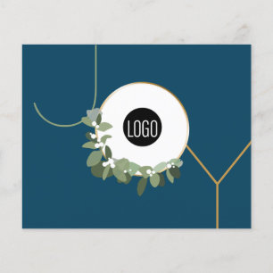 Budget Business Logo Happy Holidays Joy Blue