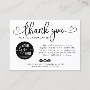 Budget Business Logo Social Media Heart Script Card
