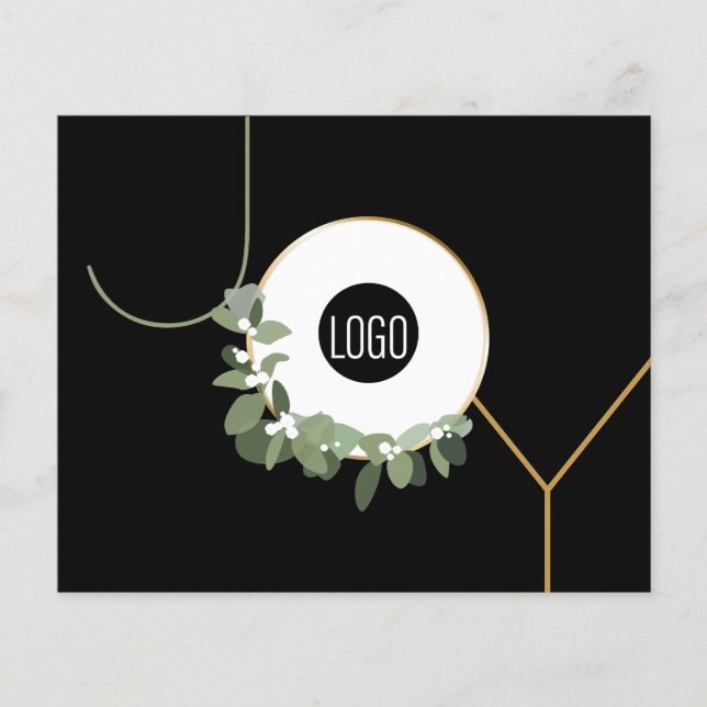Budget Business Logo Wreath JOY Modern (Front)