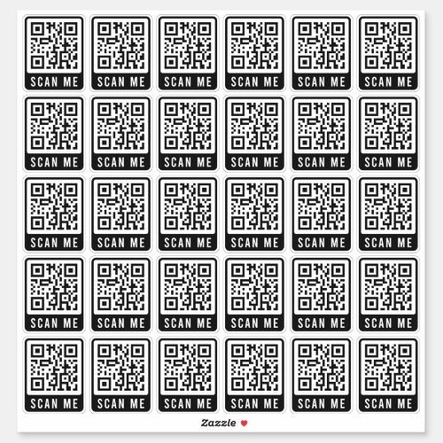 Budget Business Scan Me QR Code Modern Simple Sticker