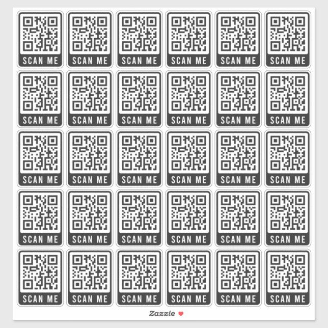 Budget Business Scan Me QR Code Modern Simple Sticker (Sheet)