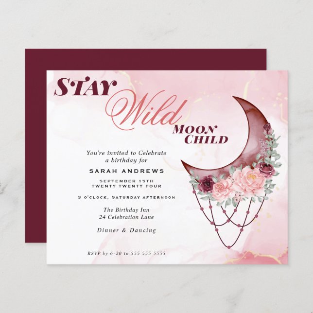 Budget But Beautiful Rustic Crescent Moon Mandala (Front/Back)