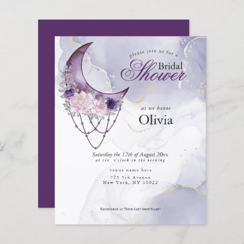 Budget But Beautiful Rustic Crescent Moon Purple