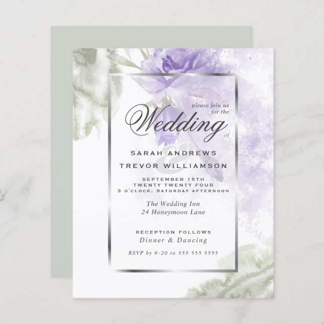 Budget but Beautiful Rustic Lavender Roses (Front/Back)