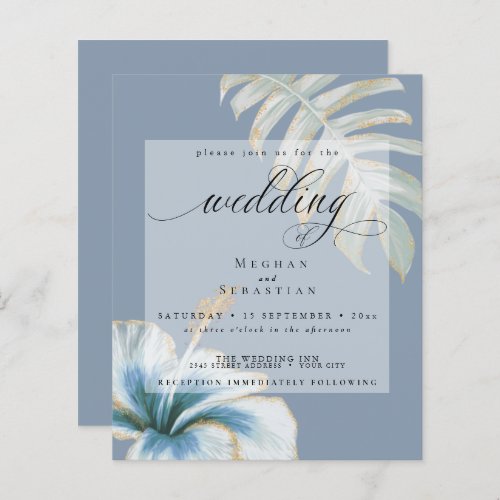 Budget But Beautiful Wedding Dusty Blue Hibiscus