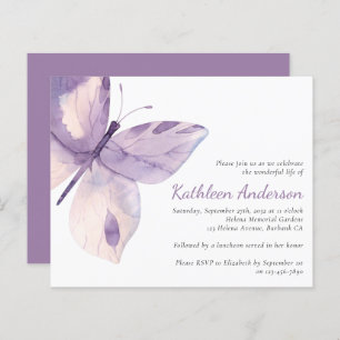 Budget Butterfly Celebration of Life Invitation