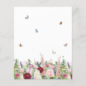Budget Butterfly & Floral Bridal Shower Invitation (Back)