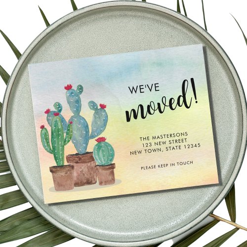 Budget Cacti Moving Announcement Card