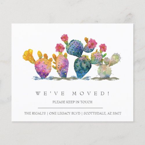 Budget Cactus New Home Moving Announcement Flyer