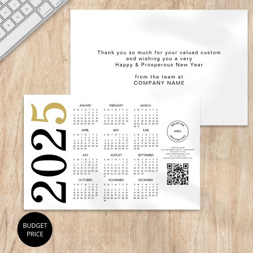 Budget Calendar 2025 Logo QR Code Happy New year