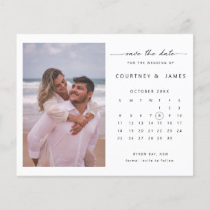 BUDGET calendar photo Save the Date Invitation Flyer