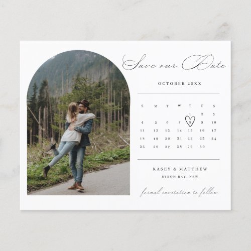 BUDGET calendar photo Save the Date Invitation Flyer