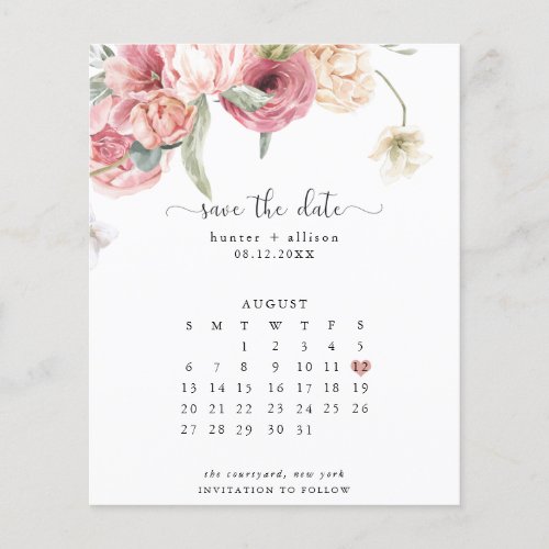 Budget Calendar Save the Date  Annabeth Flyer