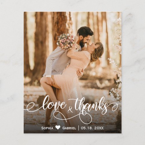 Budget Calligraphy Script Wedding Love and Thanks