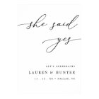 Budget Calligraphy She Said Yes Engagement Party