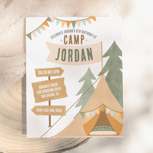 Budget Camping Theme Outdoor Boy Birthday Party (Creator Uploaded)