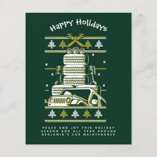 Budget Car Mechanic Christmas Invite Annual Letter