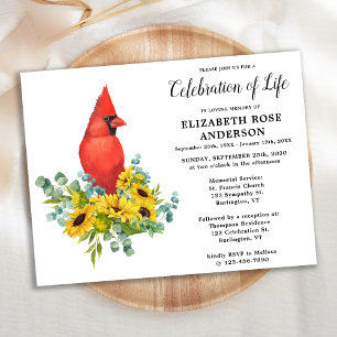 Budget Cardinal Sunflowers Celebration Of Life