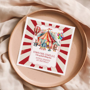 Budget Carnival Circus Show & Animals Birthday Napkins